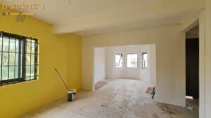 צביעת דירת 4 חדרים כולל תיקוני צבע וסדקים בקירות החיצוניים