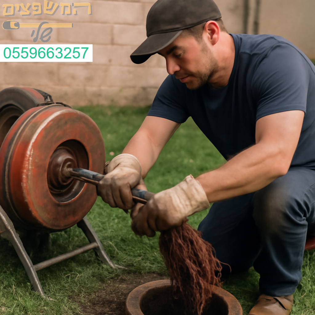 פתיחת סתימה מקצועית עם ציוד מיוחד להסרת שורשים מתוך הצנרת ביעילות גבוהה