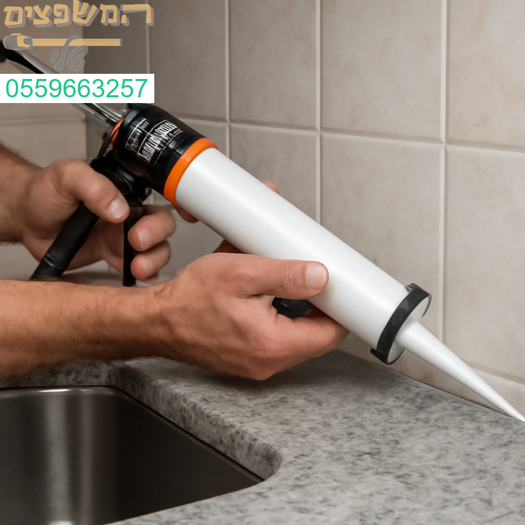 איטום מקצועי ואסתטי לחיבור בין השיש לקרמיקה למניעת רטיבות ונזילות