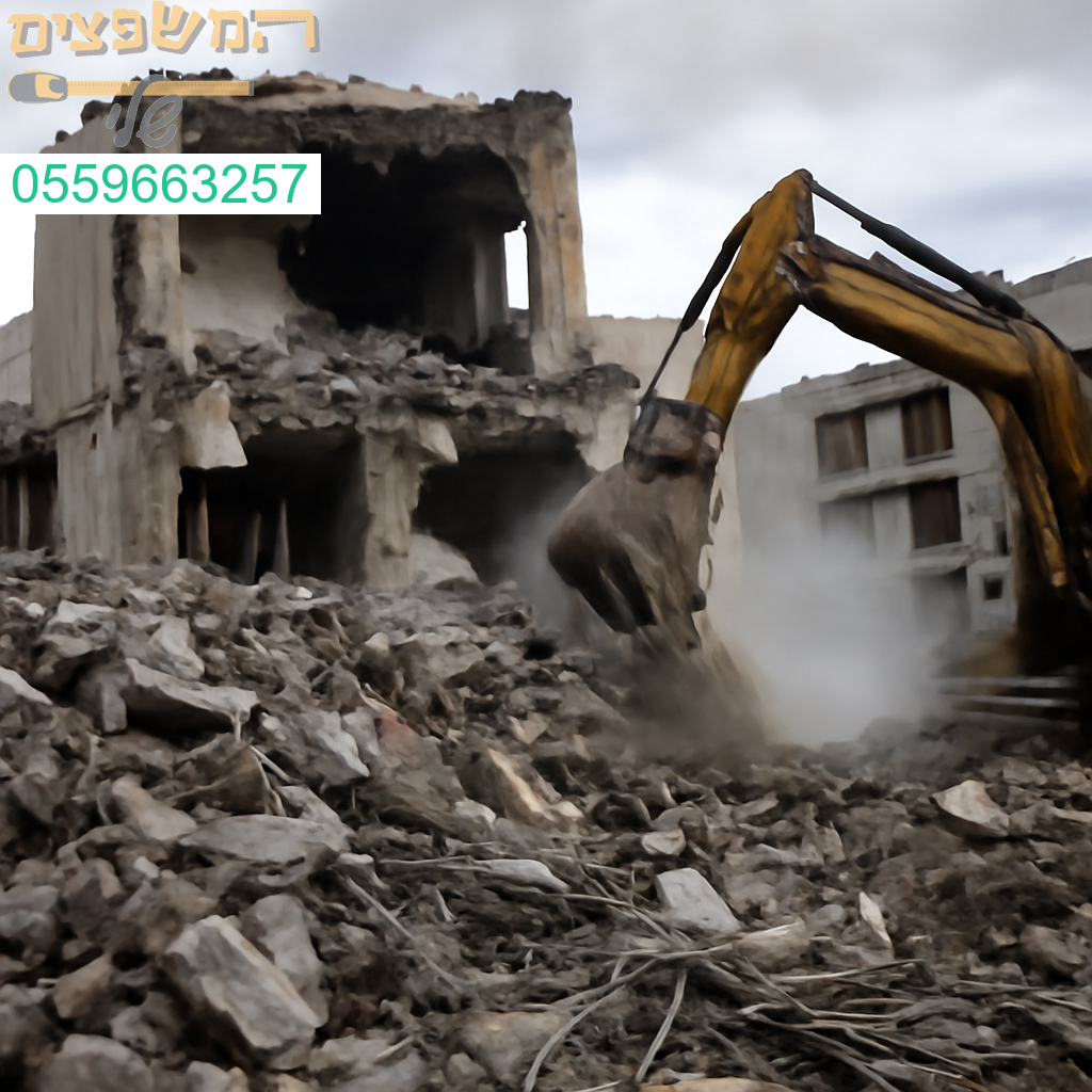 הריסת מבנה לאחר פגיעה ישירה במבצע מקצועי לפינוי הריסות מאתגר