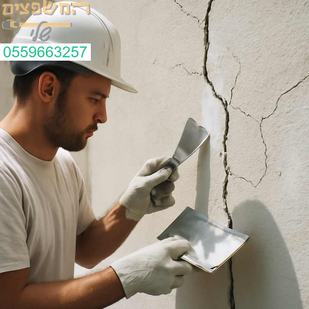 שיקום סדקים בקירות כתוצאה מנזק של הדף בעבודה מקצועית וללא פשרות