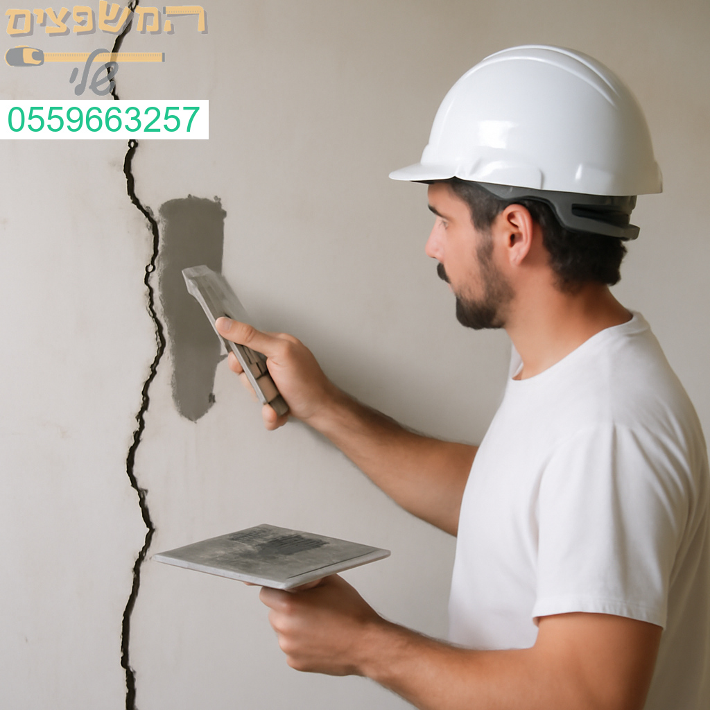 תיקון מקצועי ומהיר לסדקים בקירות שנגרמו מהדף של טיל בעזרת צוות מומחה ואמין