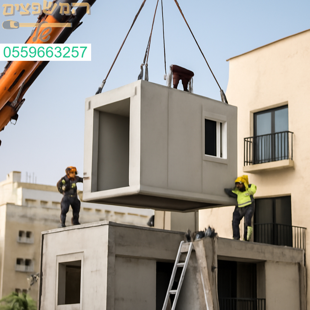 התקנת ממד מודולרי מתקדמת בלב תל אביב תוך הקפדה על דיוק מרבי ובטיחות גבוהה
