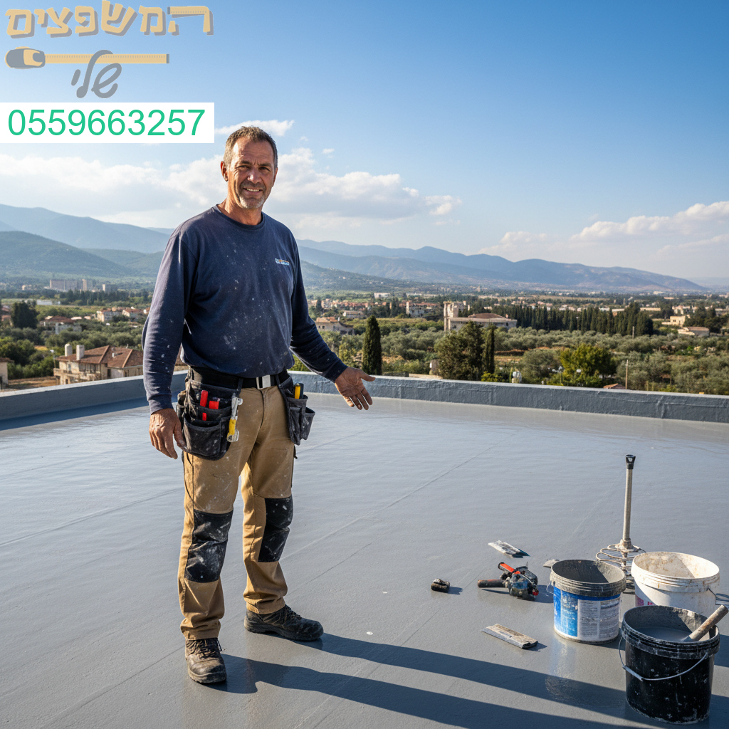 איטום גגות מקצועי ואמין בראש פינה עם גימור מושלם ונוף מרהיב