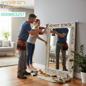 תליית מראות בדיוק מושלם עם שירות הנדימן מקצועי ואמין לבית שלך