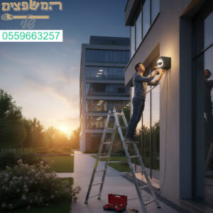 התקנת תאורת חוץ עם חיישן תנועה לביטחון ונוחות מקסימלית