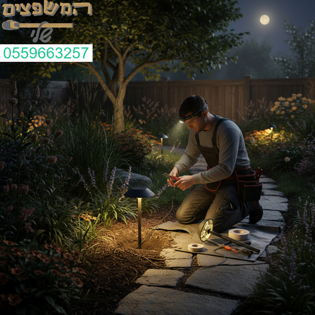 תיקון קצרים בתאורת גינה בדיוק מקצועי ותוצאה מושלמת