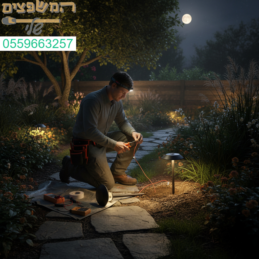 תיקון מהיר ומקצועי לקצר בתאורת גינה להחזרת האור והיופי לחצר שלכם