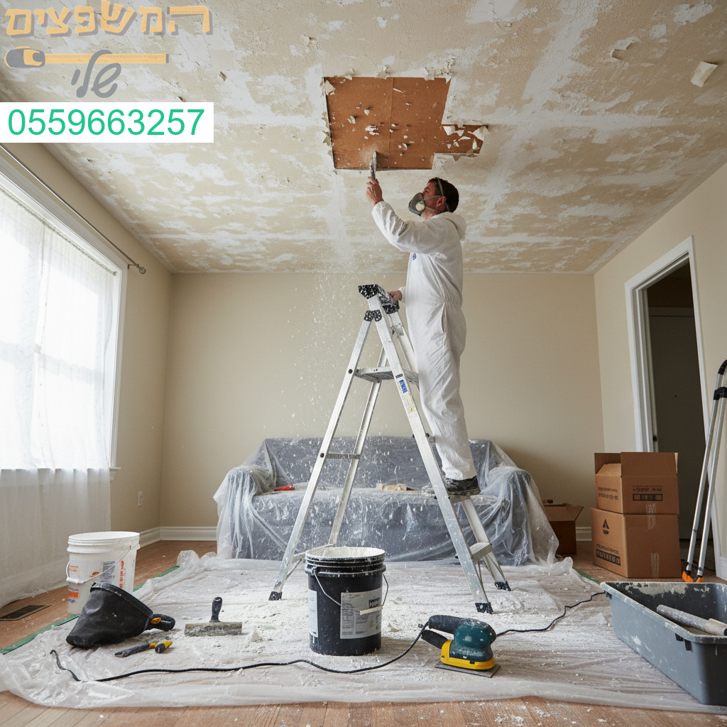 שיקום מקצועי של תקרה מתקלפת במהירות ובסטנדרט הגבוה ביותר