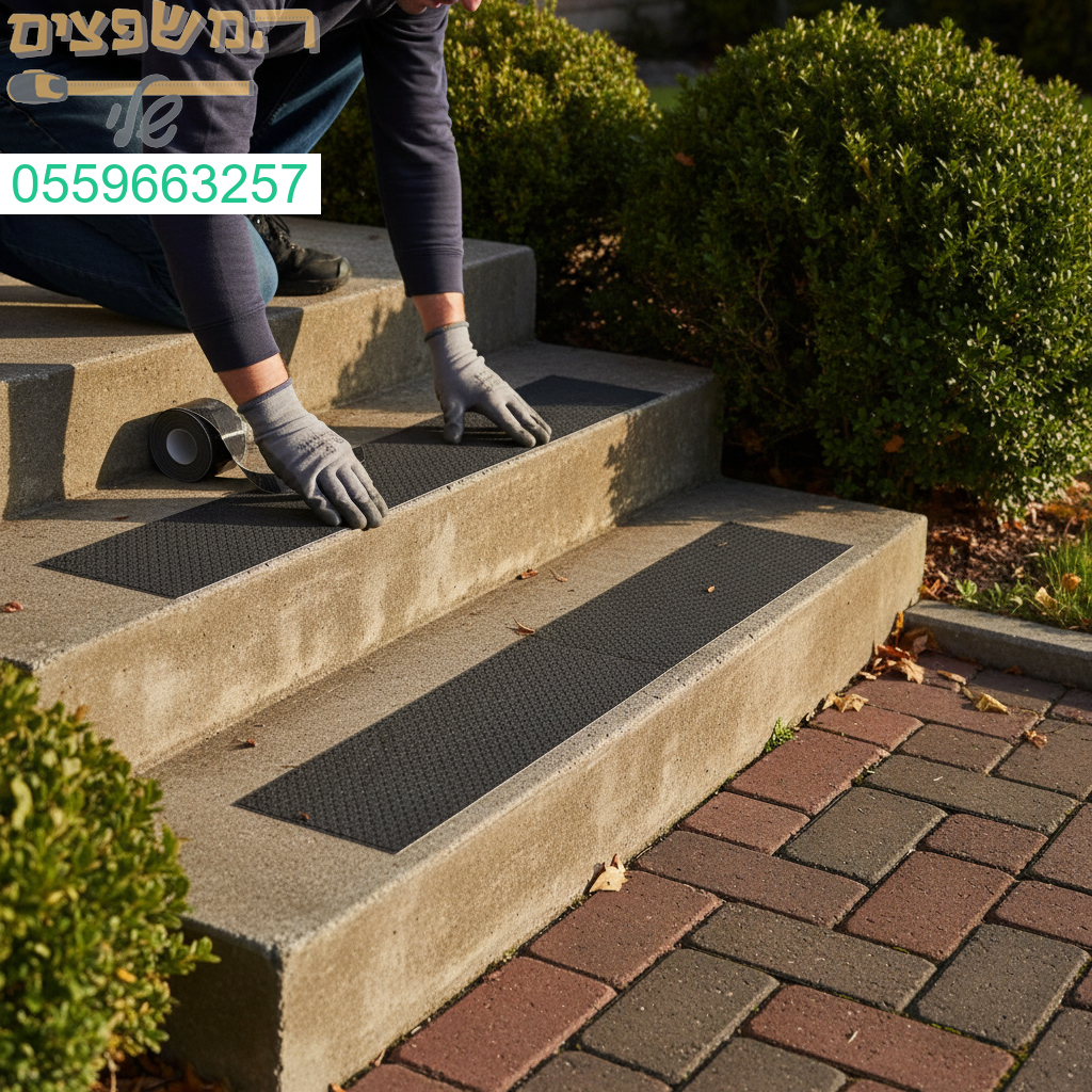 התקנה מקצועית של פסים נגד החלקה לשמירה על בטיחות מרבית בכל מדרגה