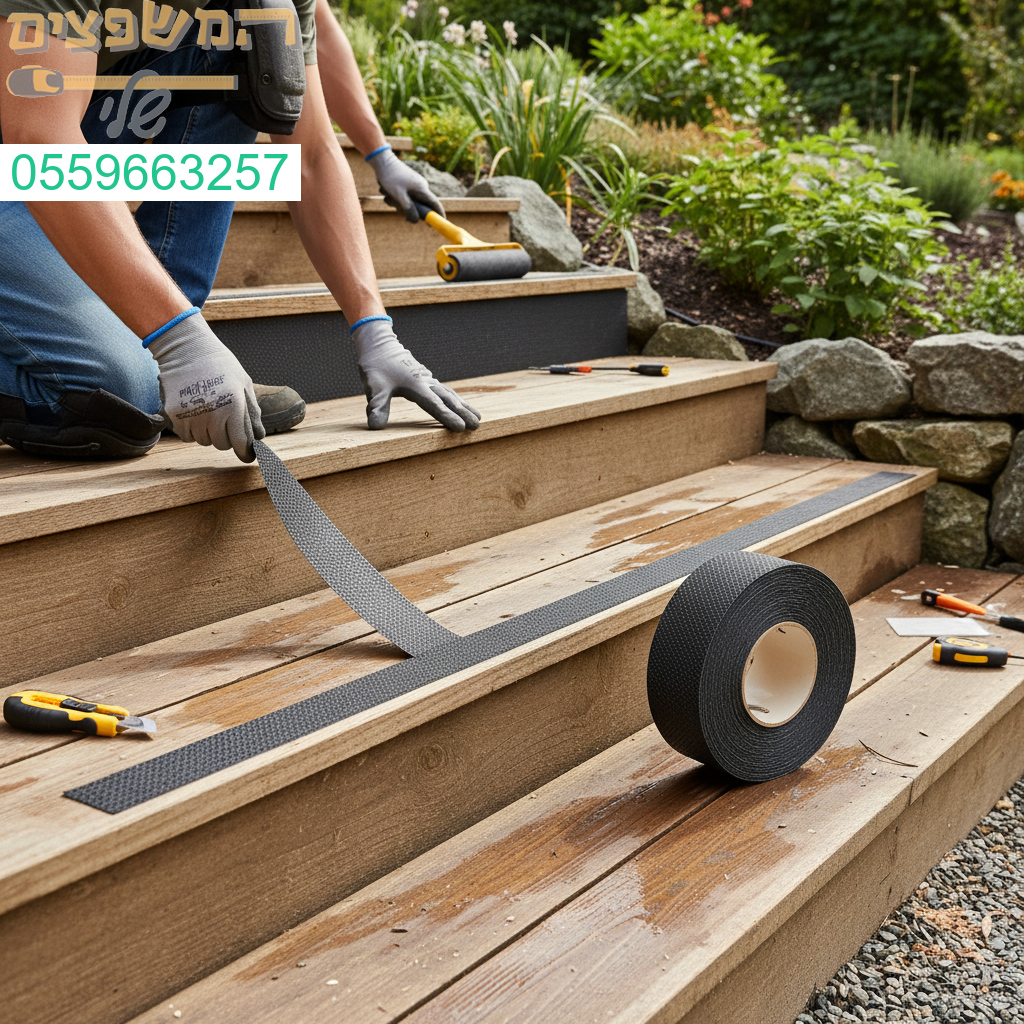 התקנה מקצועית של פסים נגד החלקה לשמירה על בטיחות מקסימלית בכל מדרגה