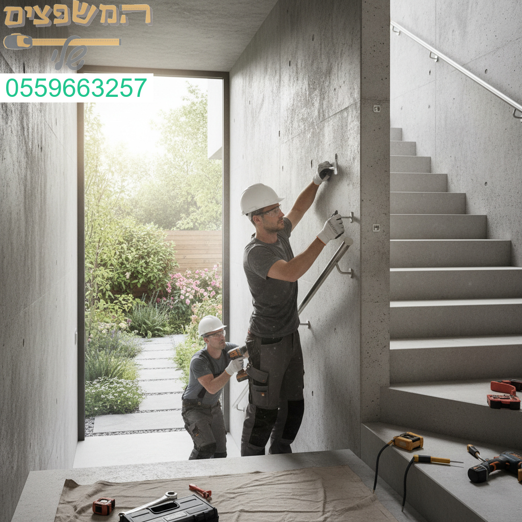 התקנה מקצועית של מאחזי יד ברמת גימור גבוהה לבטיחות ונגישות מושלמת