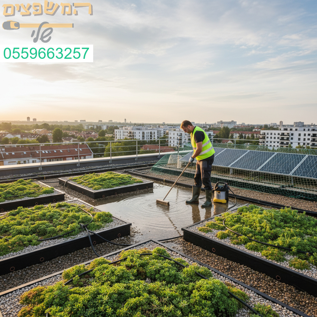 שירות מקצועי לפתרון מים עומדים בגג או במרפסת באיכות ללא פשרות