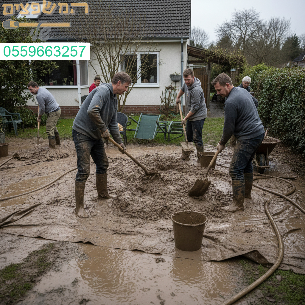 פינוי מהיר ויעיל של בוץ לאחר הצפה עם צוות מקצועי וציוד מתקדם