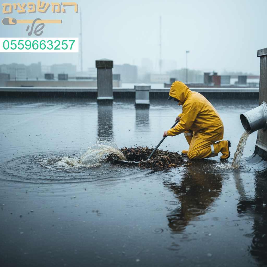פתיחת ניקוז מקצועית להצלת גגות מוצפים במהירות וביעילות