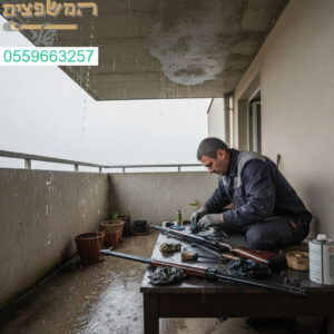 חידוש מקצועי לרובה במרפסת עם נזילה והתמודדות מושלמת עם תנאי שטח קשים