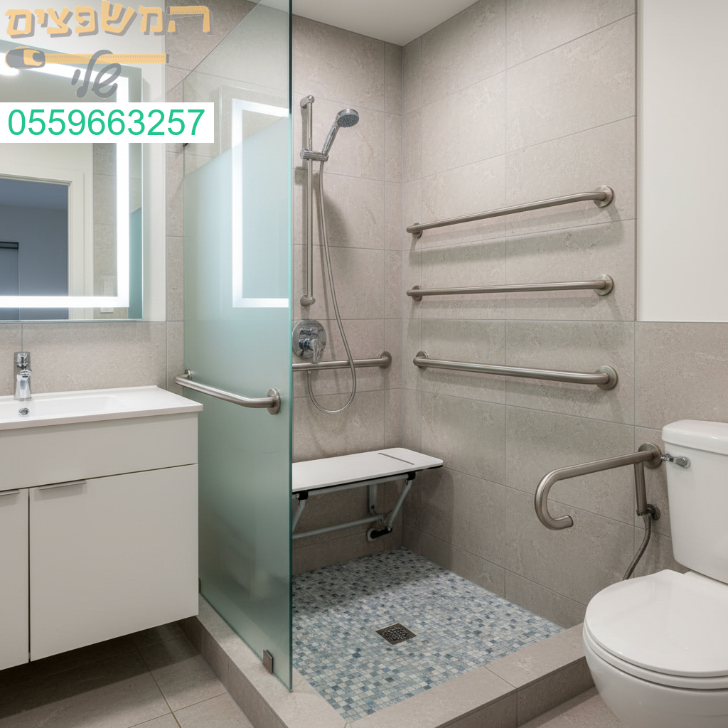 שדרוג מקלחת בטיחותי ונגיש לקשישים בעיצוב מודרני וברמת גימור מושלמת