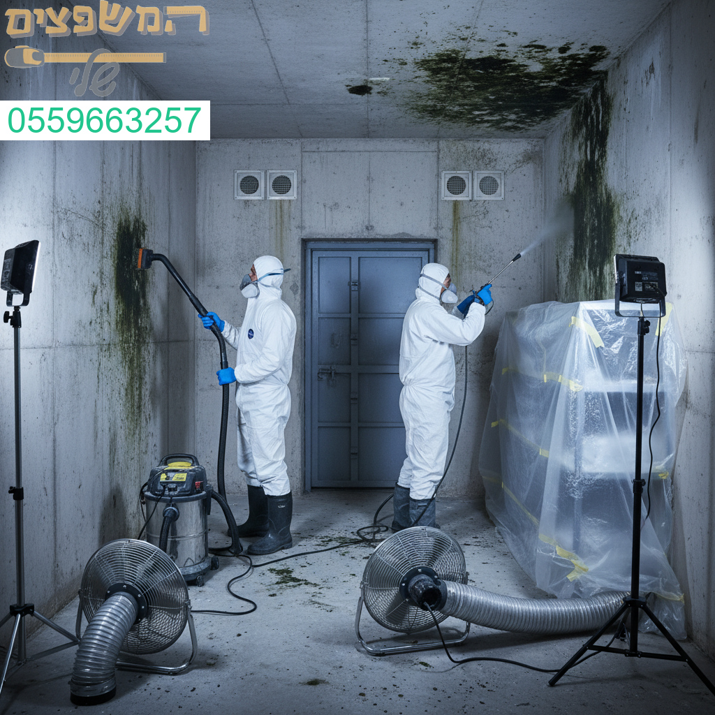 טיפול מקצועי בעובש בממ״ד באמצעות ציוד מתקדם וצוות מומחה לתוצאה מושלמת ובטוחה