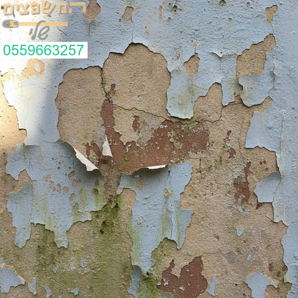 קילופי צבע עקשניים שחוזרים אחרי כל חורף סימן ללחות בקיר ולטיפול שצריך להיעשות מהיסוד