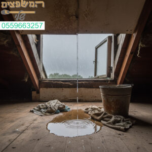 נזילה שמופיעה רק אחרי שעות של גשם מצביעה על חדירה סמויה ומתקדמת בגג שדורשת טיפול מקצועי