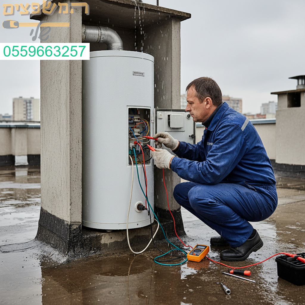 איתור ותיקון מקצועי של קצרים בדוד בעקבות חדירת מים בגשם