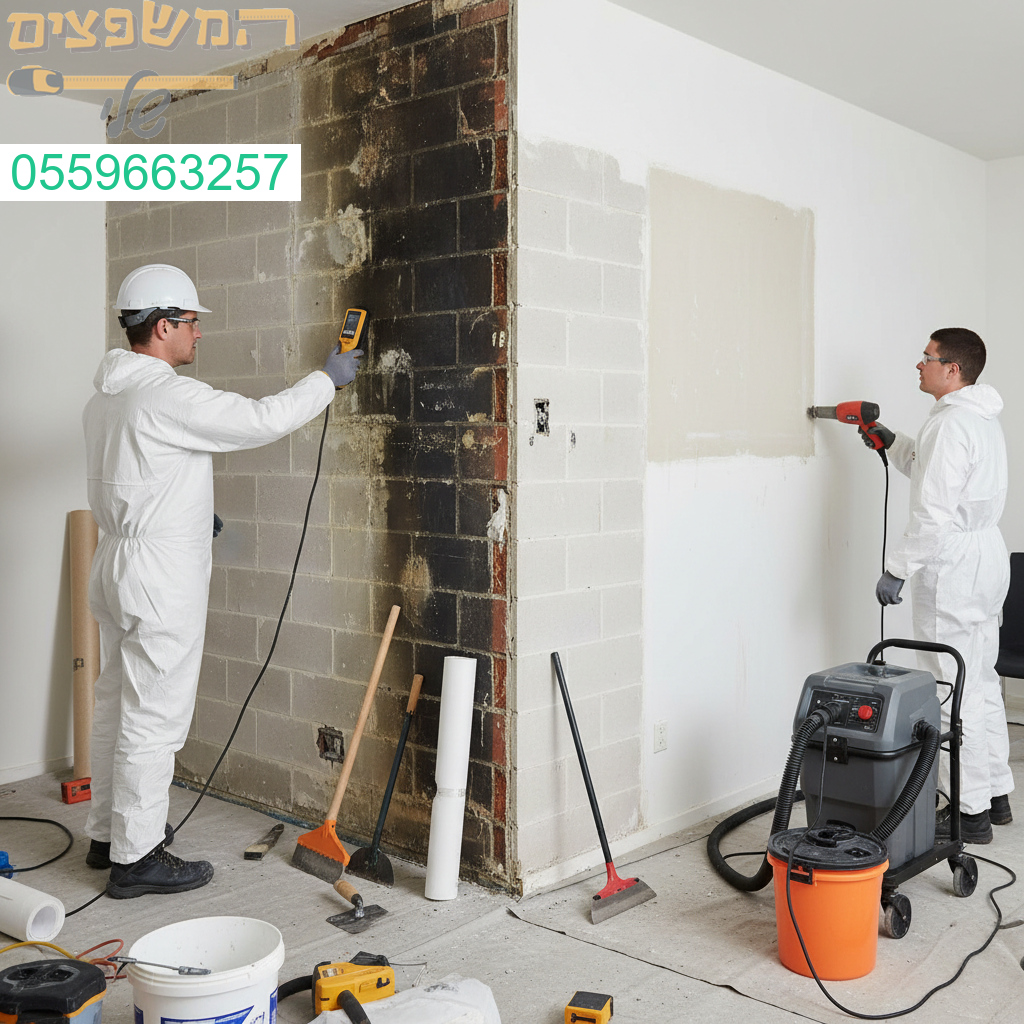 טיפול מקצועי ברטיבות קיר משותף בזיהוי מתקדם ופתרון יסודי לשיקום מושלם