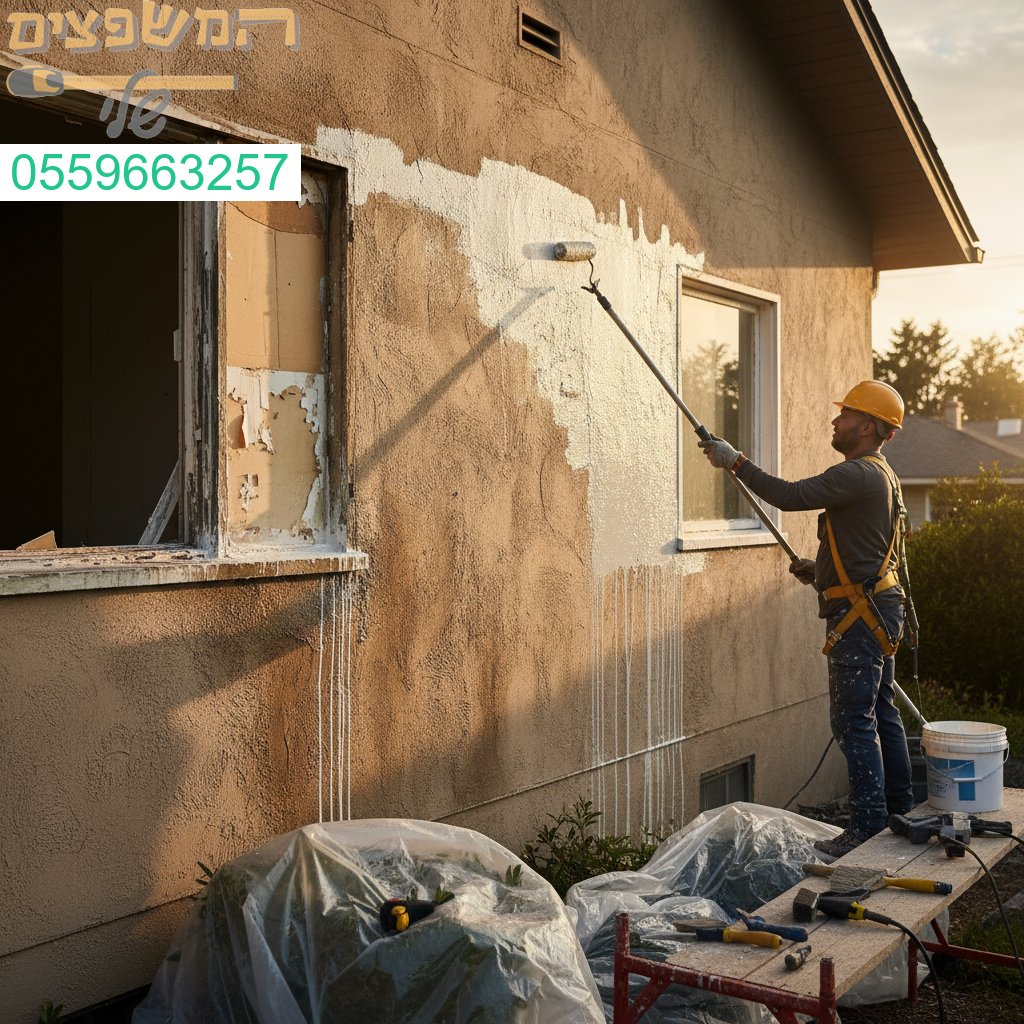 טיפול מקצועי לאיטום קיר חיצוני למניעת חדירת רטיבות ושמירה על מבנה יבש ומוגן