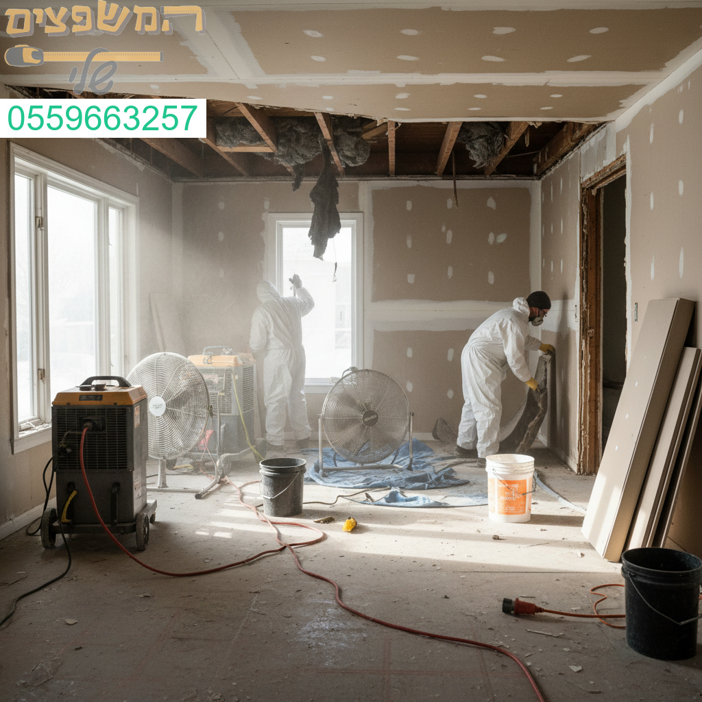 שיקום מקצועי ויסודי לאחר נזק מים חמור בעזרת ציוד מתקדם וצוות מומחה