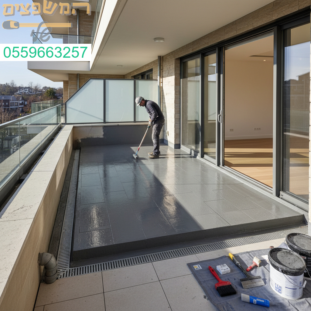איטום מקצועי למניעת חדירת מים מהמרפסת והגנה מושלמת על פנים הבית