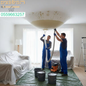 תיקון מקצועי ומהיר לתקרה מתנפחת בעקבות נזילה עם מינימום נזק ומקסימום יעילות