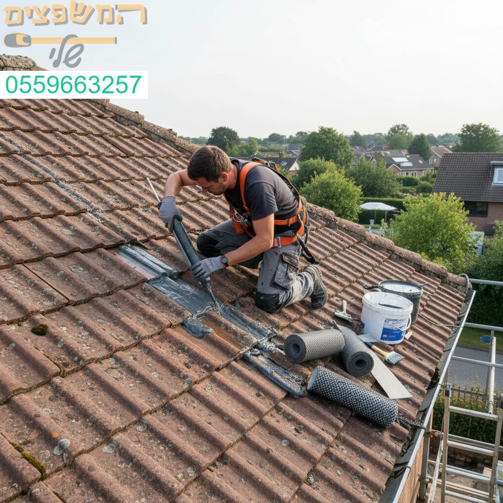 איטום מקצועי לגג רעפים למניעת חדירת מים ושמירה על הבית יבש ובטוח