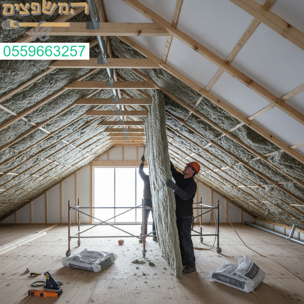 בידוד מקצועי לתקרה לשמירה על חום מקסימלי בחורף ויעילות אנרגטית גבוהה