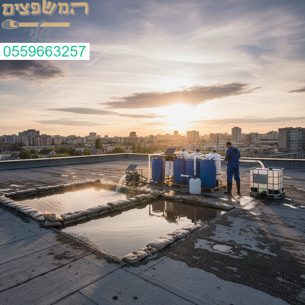 פתרון מתקדם לניקוז וטיהור מים עומדים על גגות לשמירה על האיטום ולמניעת נזילות
