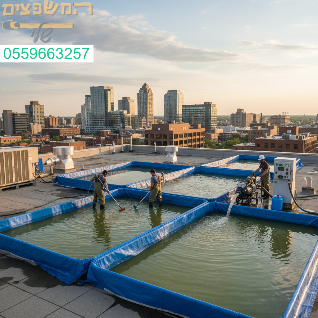 פתרון מקצועי לטיפול במים עומדים בגגות למניעת נזילות ולשמירה על איכות המבנה