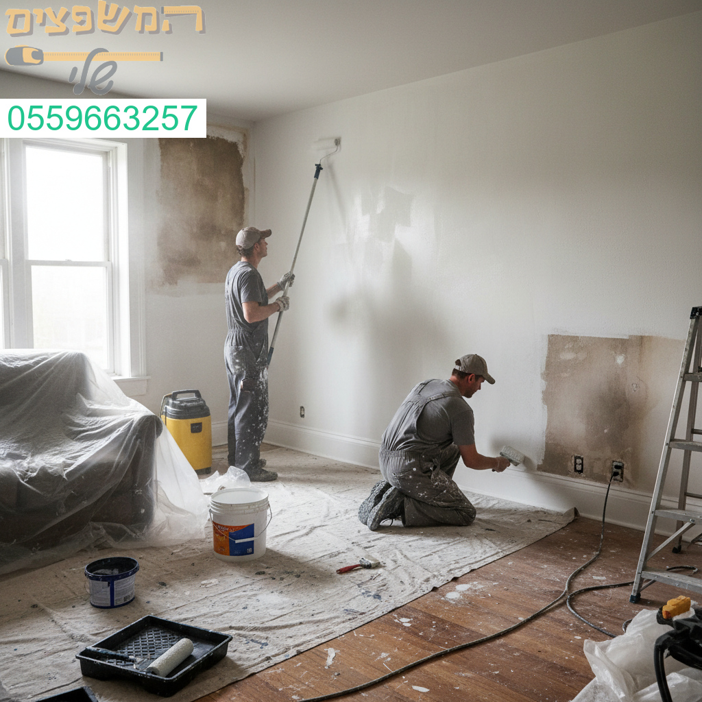 שיקום קירות לאחר רטיבות כולל תיקוני צבע ברמה הגבוהה ביותר לתוצאה מושלמת