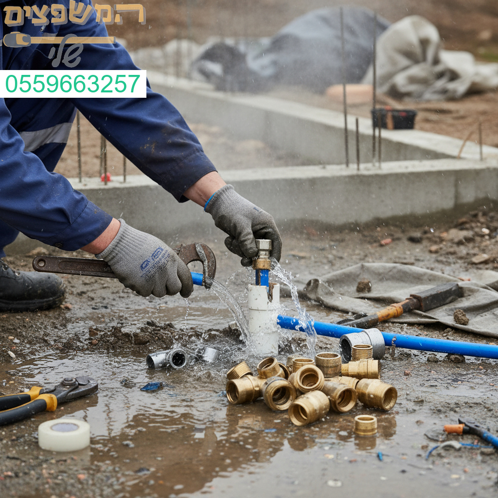 תיקון מקצועי ומהיר של פיצוץ בצנרת עם החלפה מלאה של מחברים איכותיים