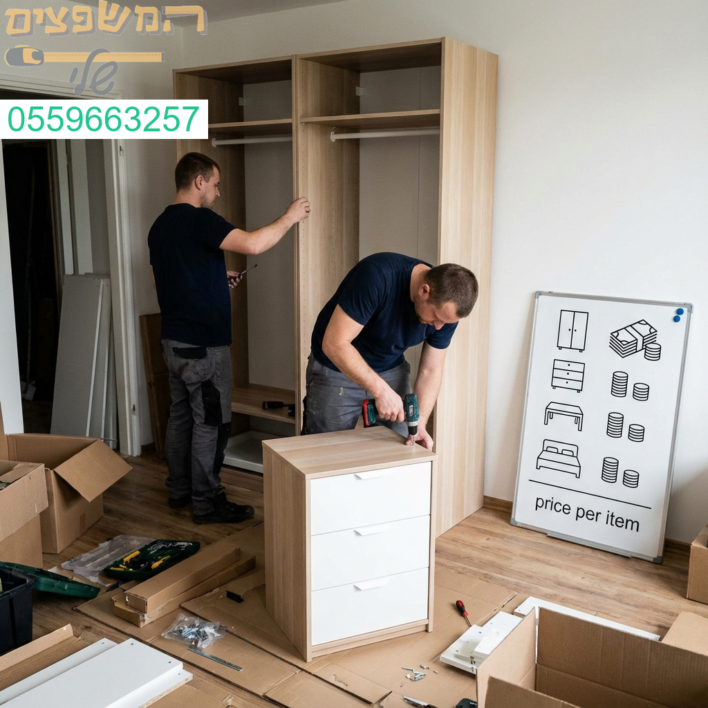 שירות הרכבת רהיטי איקאה מקצועי יעיל ומהיר במחיר שקוף וקבוע לפי פריט