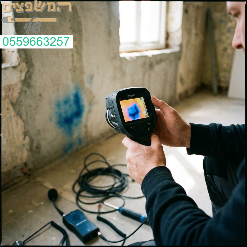 איתור נזילות מים בקירות בטכנולוגיה תרמית מתקדמת מדויק ללא שבירה.