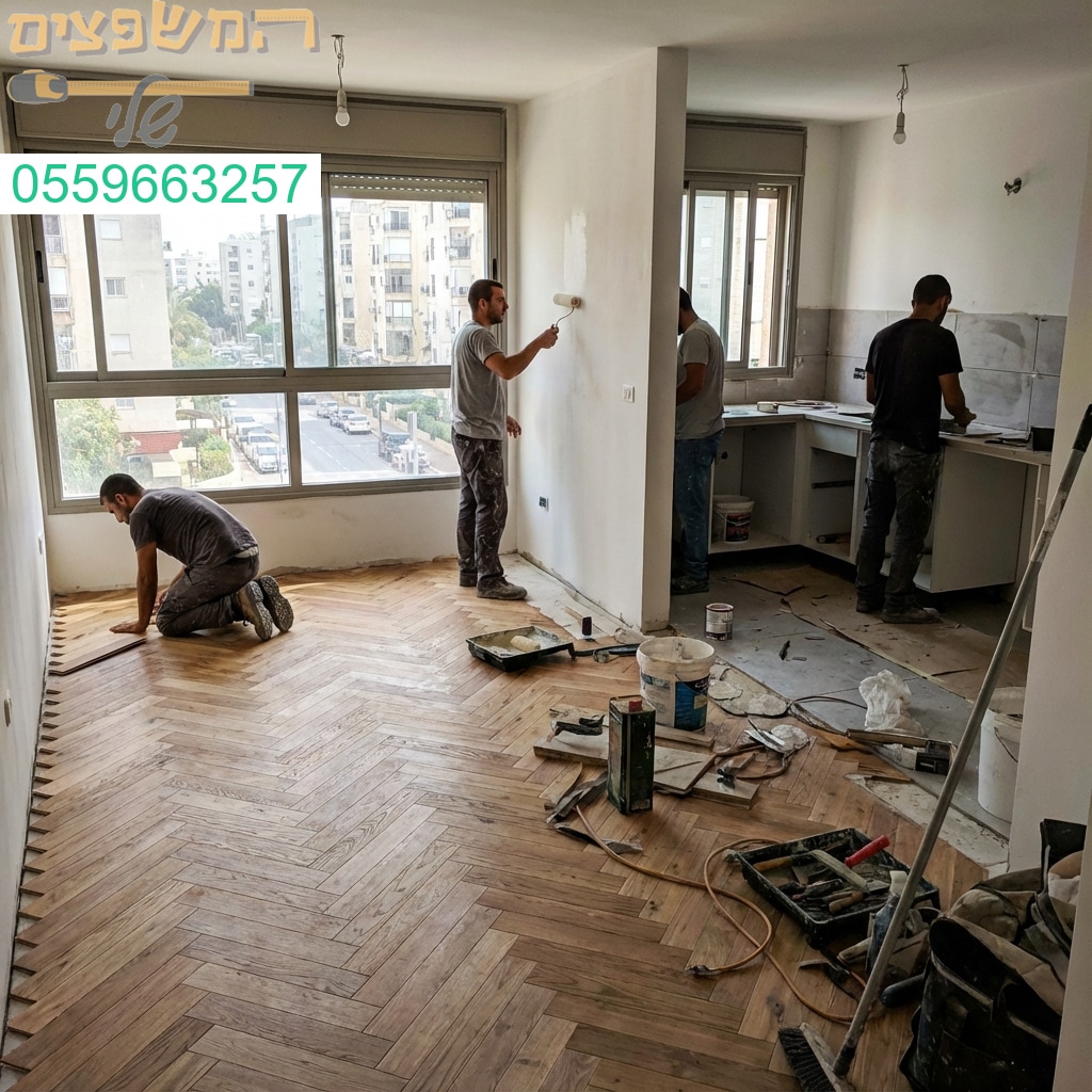 שיפוץ דירה בראשון לציון עבודות גמר מוקפדות ואיכותיות.