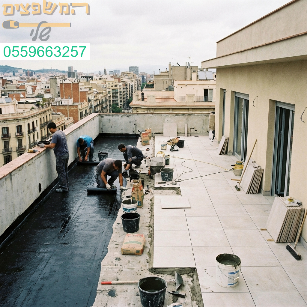 איטום וריצוף מרפסת שמש מקצועי לאריכות ימים ומראה מושלם.