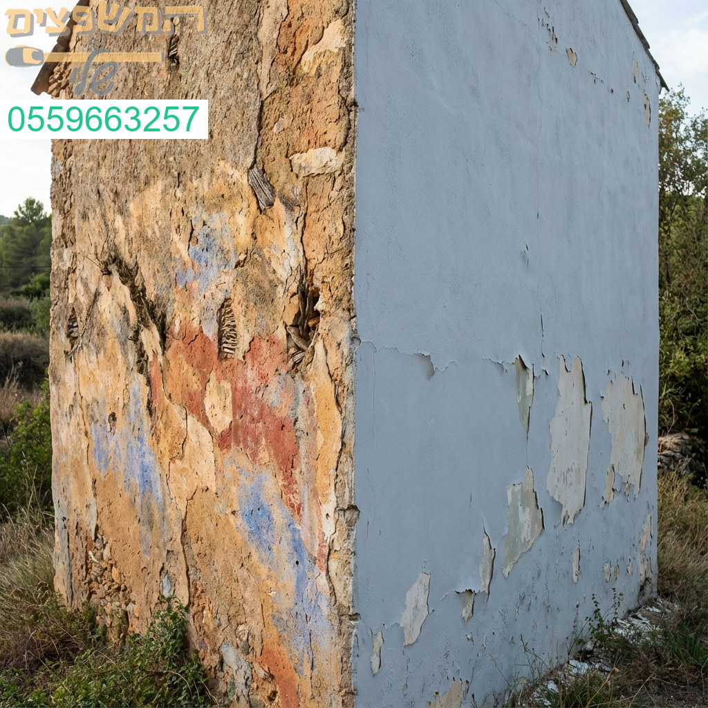 צבעוניות עשירה של טיח מול דהייה של צבע רגיל משקפת את יופיו של חלוף הזמן.