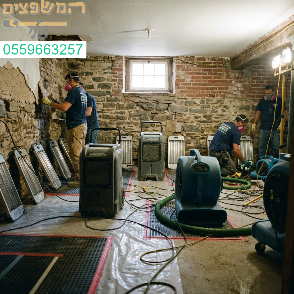 פתרונות ייבוש מתקדמים לקירות ותת רצפתי שיקום יסודי מנזקי הצפה ורטיבות.