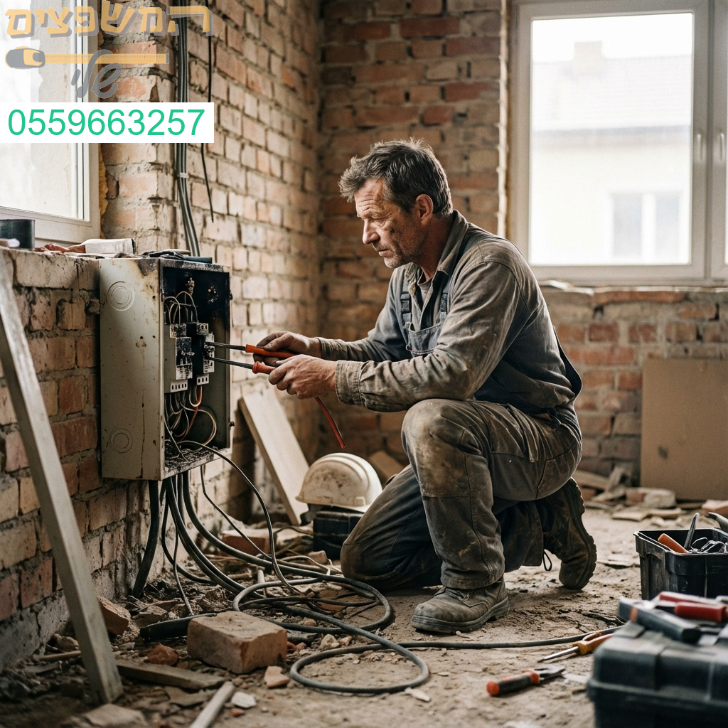 שירות חשמלאי מוסמך לתיקון קצר חשמלי ופתרונות חשמל מקצועיים לאחר שיפוץ.