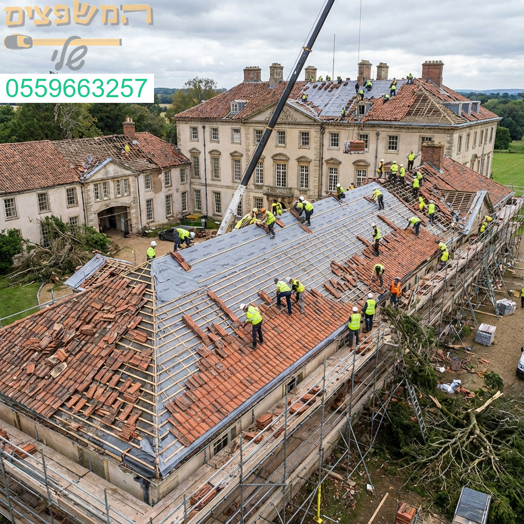 שיקום גגות רעפים מומחיות בתיקון ואיטום יסודי לאחר נזקי סערה