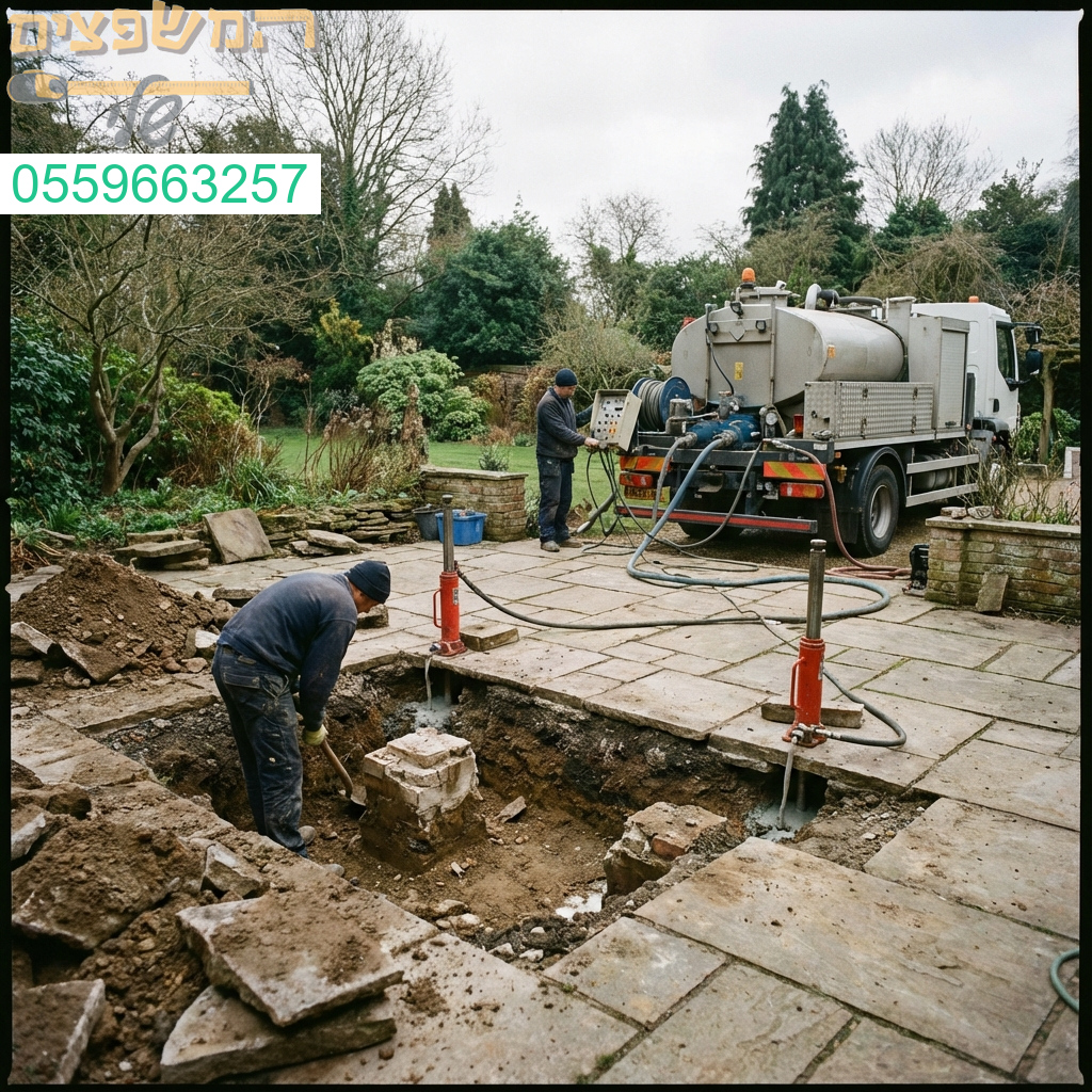 מומחיות בתיקון יסודות רופפים וייצוב ריצוף שקוע בחוץ בשיטה חדשנית.