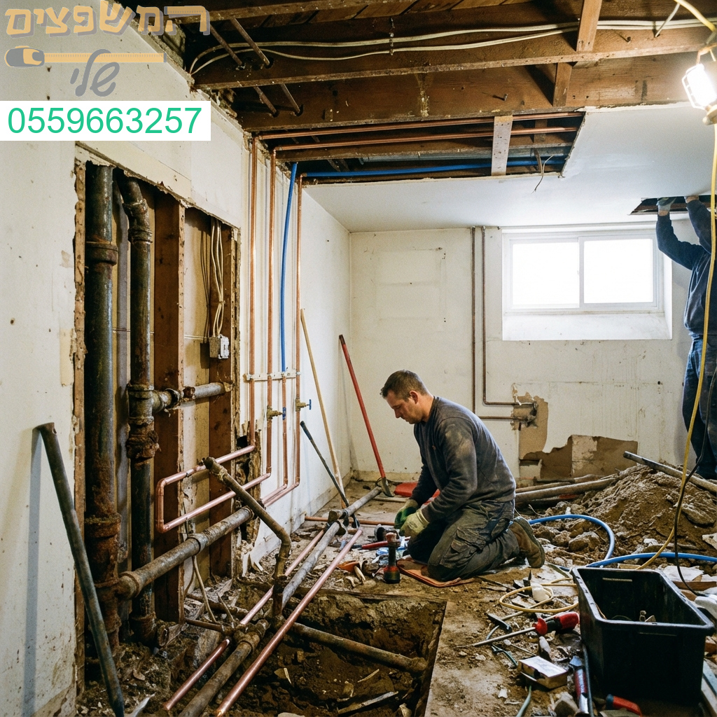 שדרוג יסודי של צנרת אינסטלציה ישנה גלויה וסמויה בעבודה מקצועית ומדויקת.