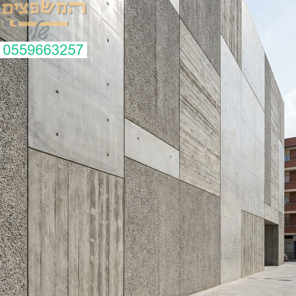 חיפוי בטון אדריכלי מעניק מראה עוצמתי וייחודי לקירות חוץ עם שפע גימורים אומנותיים מרשימים.