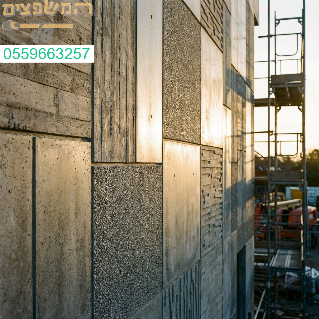 בטון אדריכלי לחיפוי קירות גימורים וטקסטורות מגוונות יוצרים חזיתות חיצוניות בעלות אמירה עיצובית עוצמתית ואיכותית.