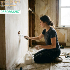 מלאכת תיקון קירות מדויקת בשפכטל לתוצאה חלקה ומושלמת.