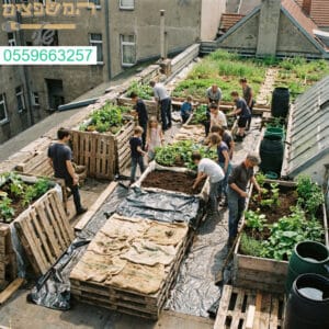 גינת גג ירוקה מענה חכם וחסכוני לאיטום גגות ישנים